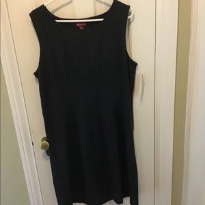 Merona Black cross plaid sleeveless dress xl